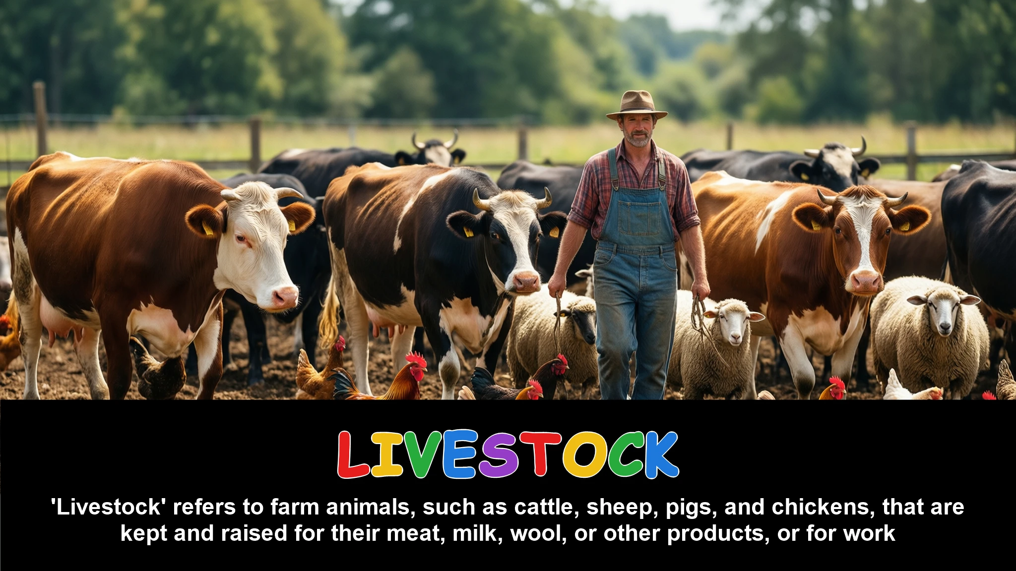 English Illustration for livestock